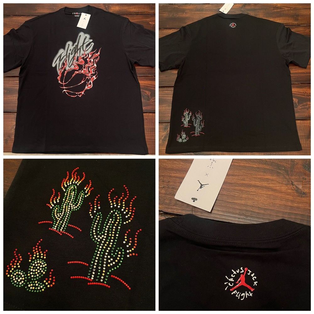 Travis Scott x Jordan Flight Black Phantom T-Shirt
